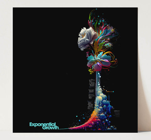 EXPONENTIAL GROWTH  7"x7" ART PRINT