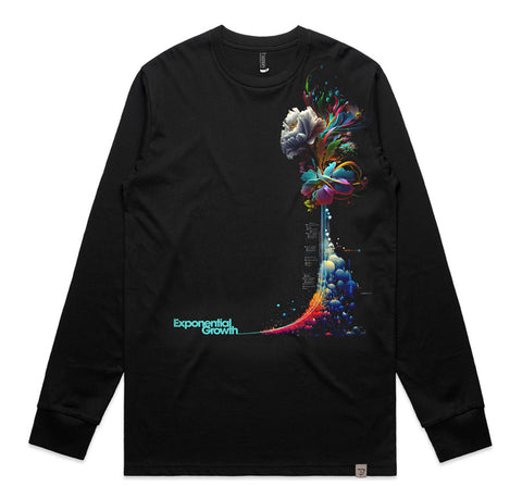 Exponential Growth Men's Long Sleeve T Black