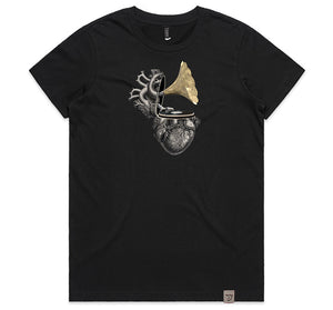 Play From The Heart Womens T Black